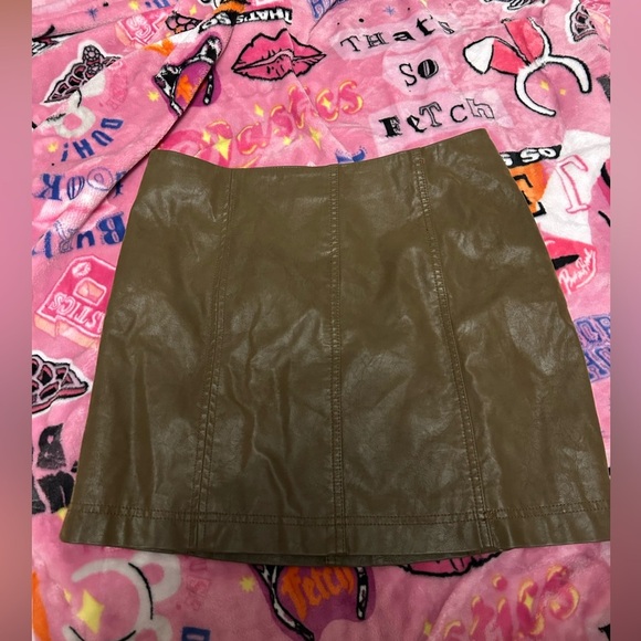 Free People Faux Leather Skirt - Picture 1 of 3